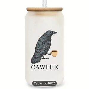 Cawfee Crow Glass Coffee